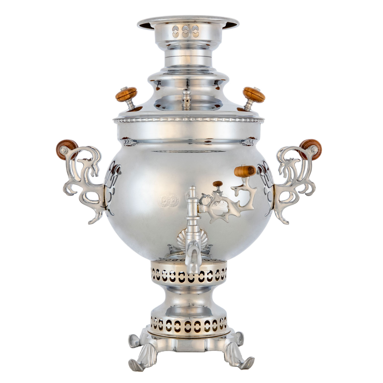 سماور زغالی کروم