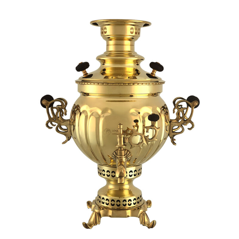 سماور عبدی مدل آینه دار دسته توری خط دار